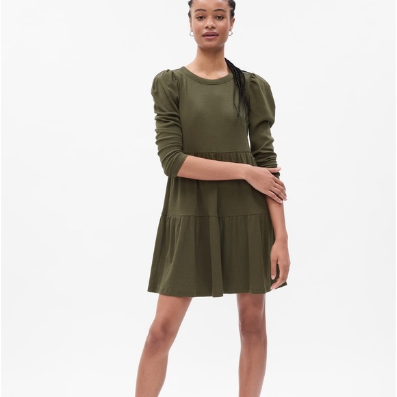 Puff Sleeve Tiered Mini Dress NWOT - Picture 1 of 2